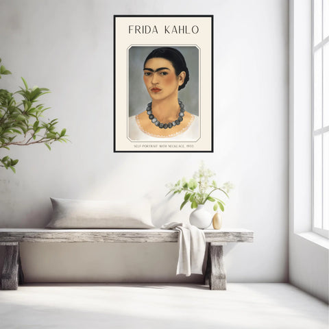 Affiche Frida Kahlo – Self Portrait With Necklace 1933