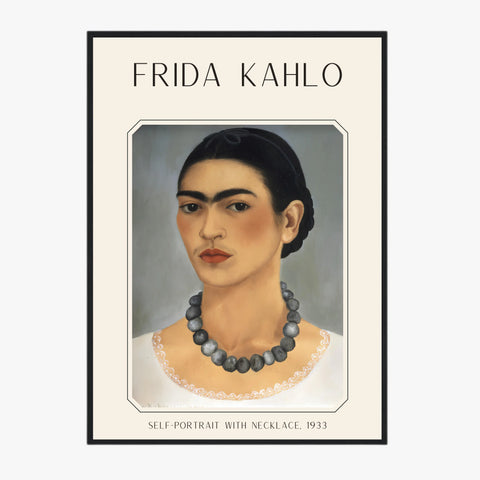Affiche Frida Kahlo – Self Portrait With Necklace 1933