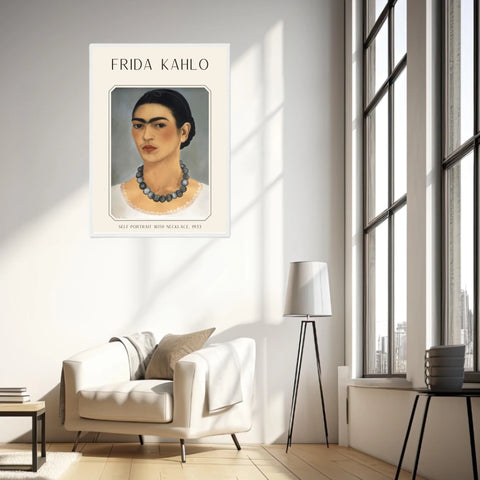 Affiche Frida Kahlo – Self Portrait With Necklace 1933