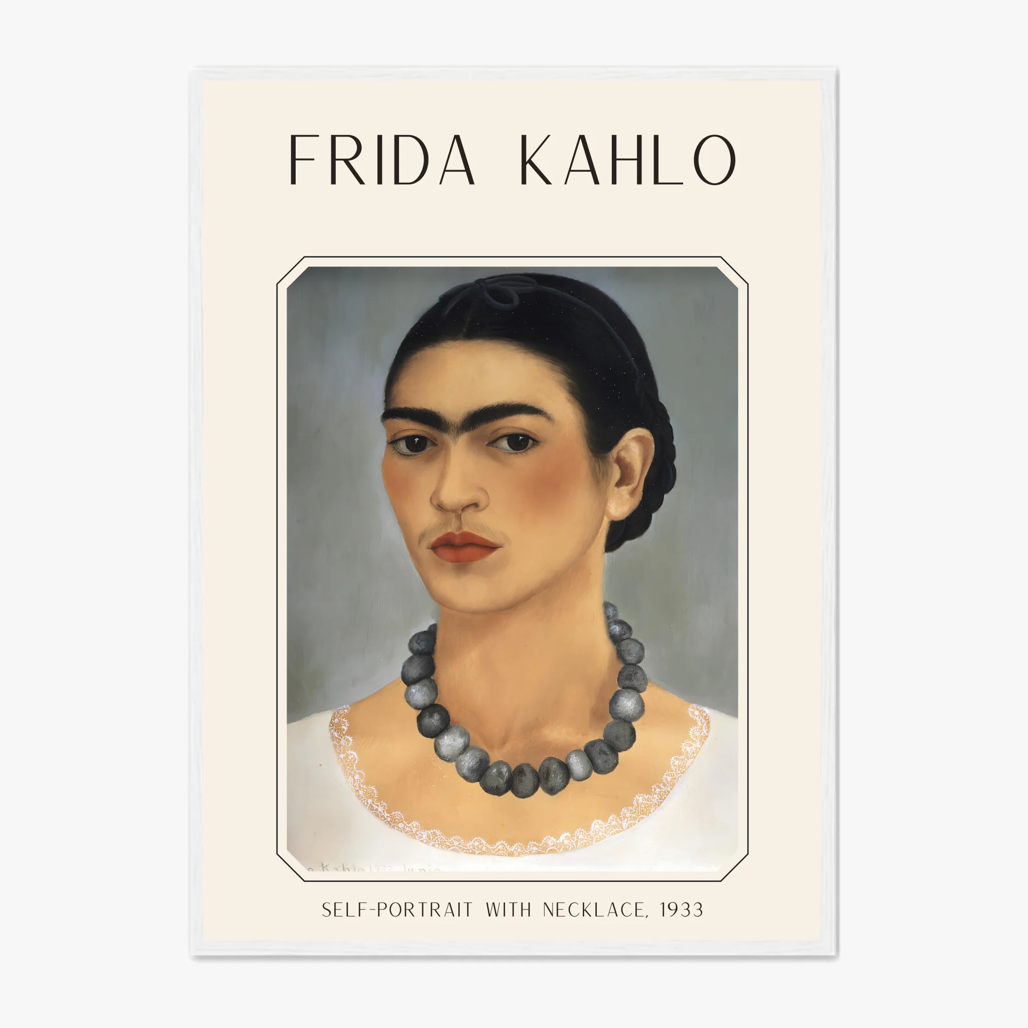 Affiche Frida Kahlo – Self Portrait With Necklace 1933