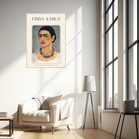 Affiche Frida Kahlo – Self Portrait With Necklace 1933