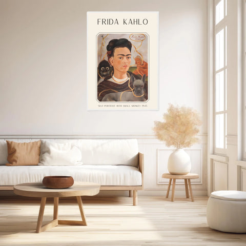 Affiche Frida Kahlo – Self Portrait With Small Monkey 1945