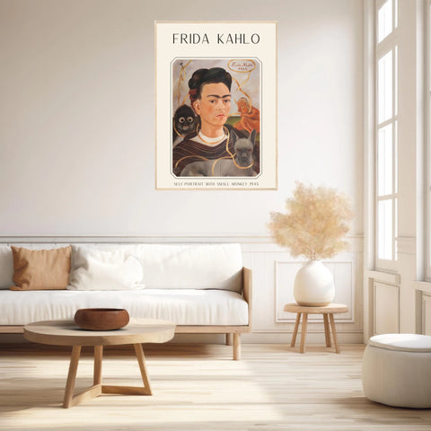 Affiche Frida Kahlo – Self Portrait With Small Monkey 1945