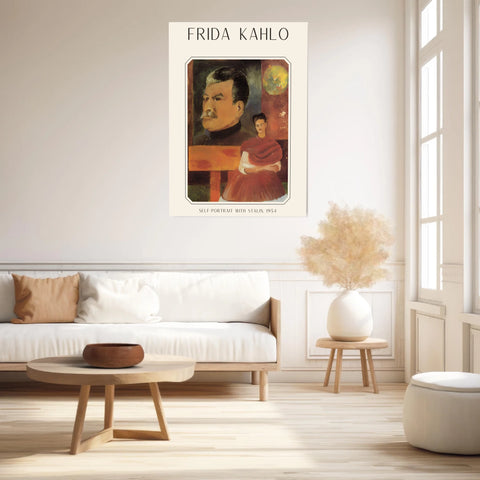 Affiche Frida Kahlo – Self Portrait With Stalin 1954