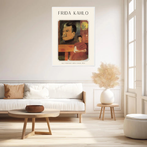 Affiche Frida Kahlo – Self Portrait With Stalin 1954