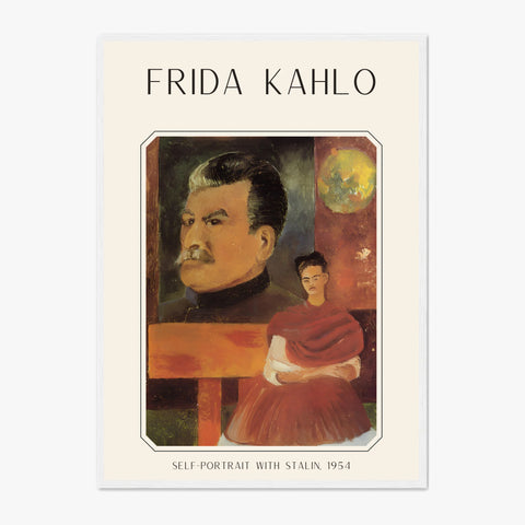 Affiche Frida Kahlo – Self Portrait With Stalin 1954