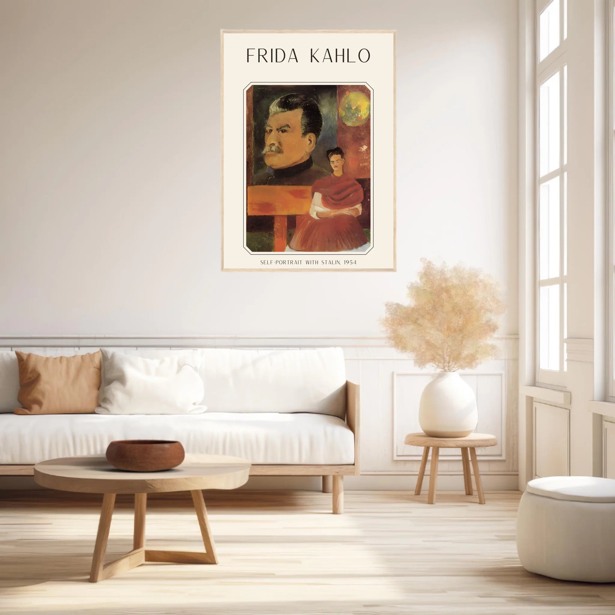 Affiche Frida Kahlo – Self Portrait With Stalin 1954