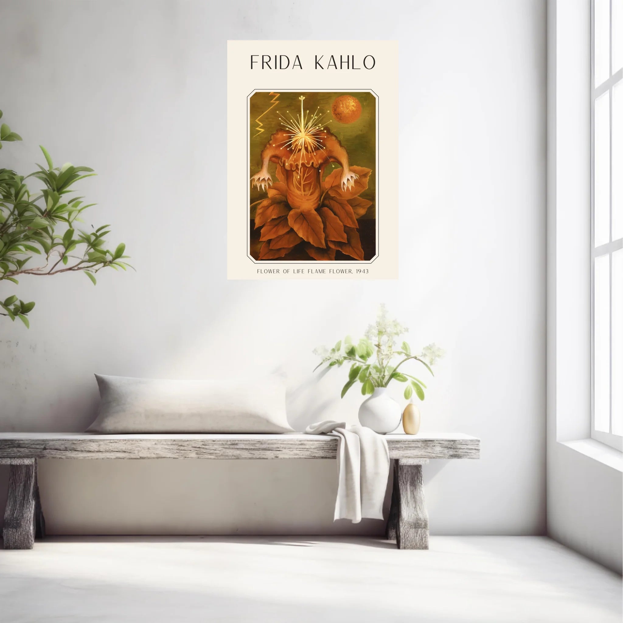 Affiche Frida Kahlo – Flower Of Life Flame Flower 1943