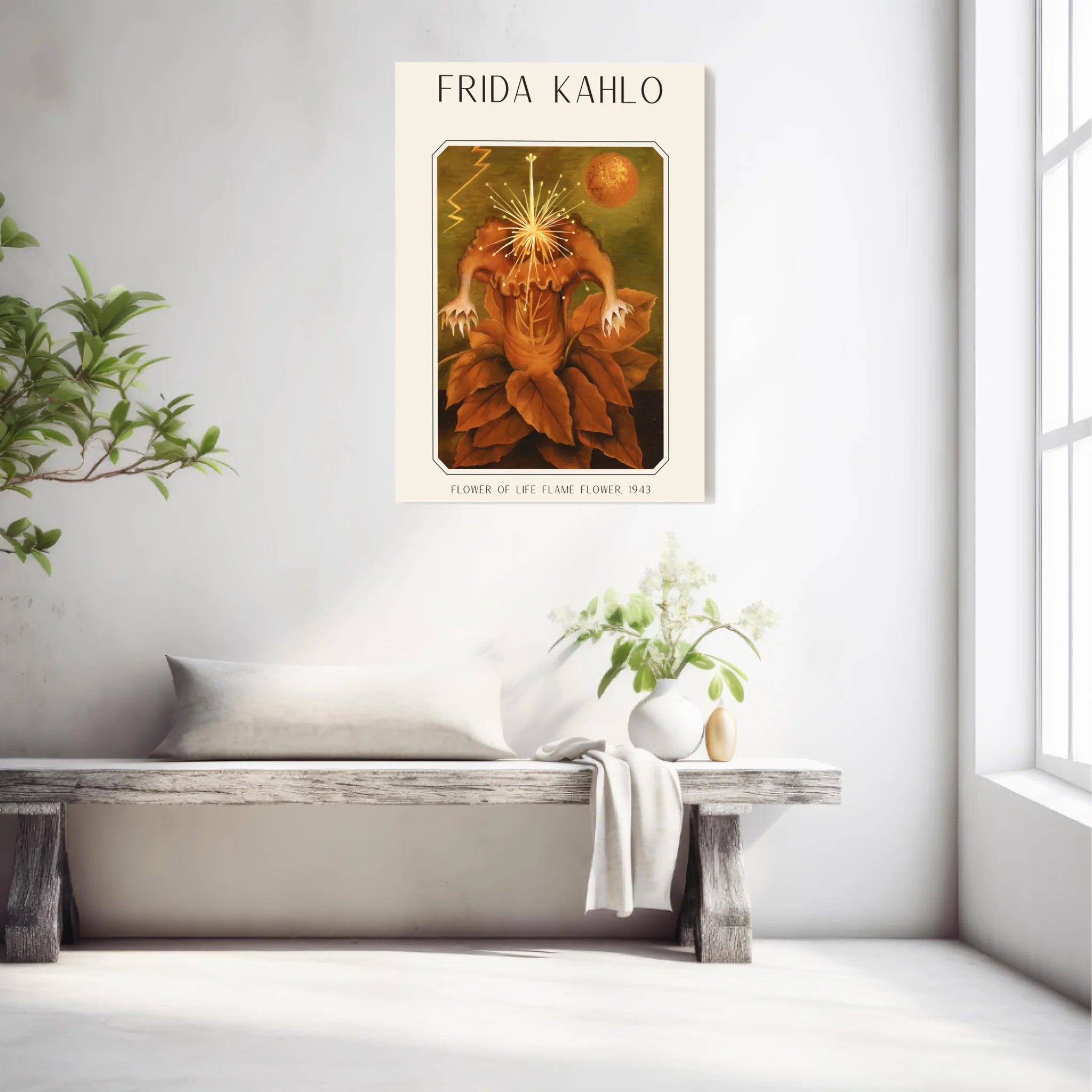 Affiche Frida Kahlo – Flower Of Life Flame Flower 1943