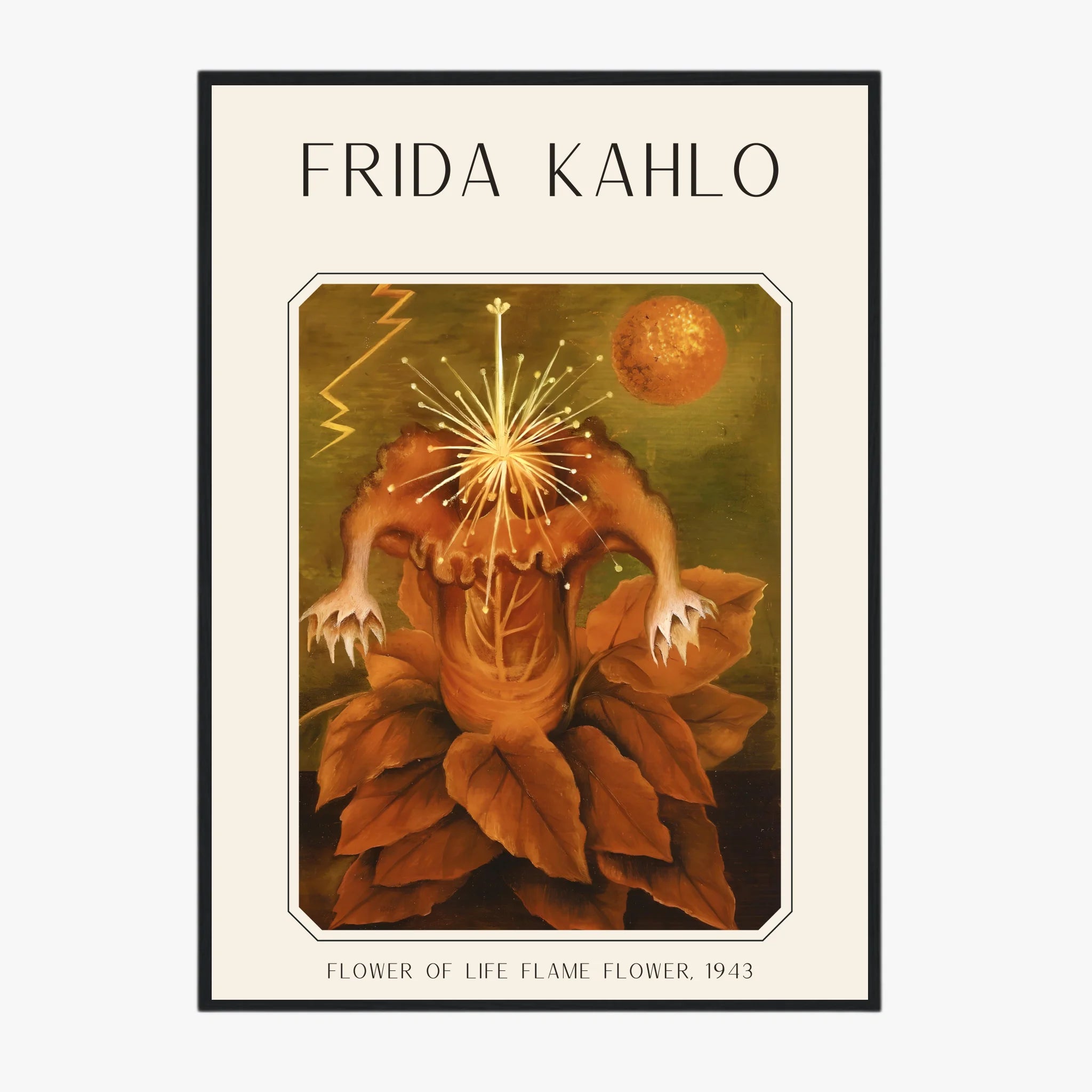 Affiche Frida Kahlo – Flower Of Life Flame Flower 1943