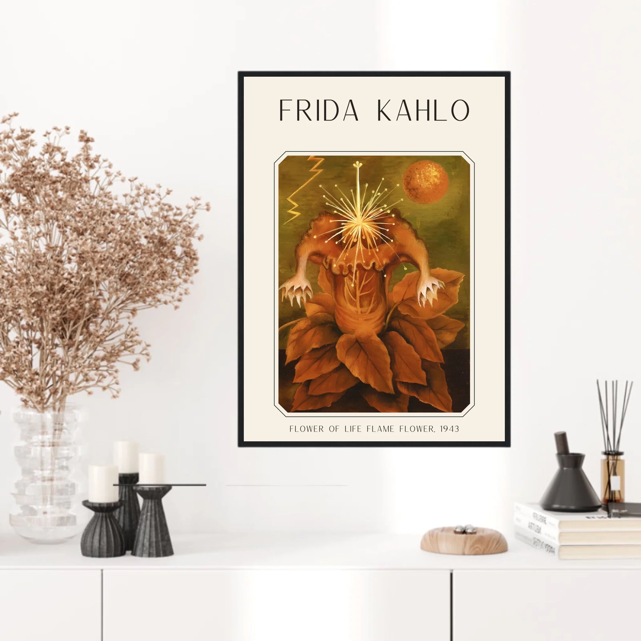 Affiche Frida Kahlo – Flower Of Life Flame Flower 1943