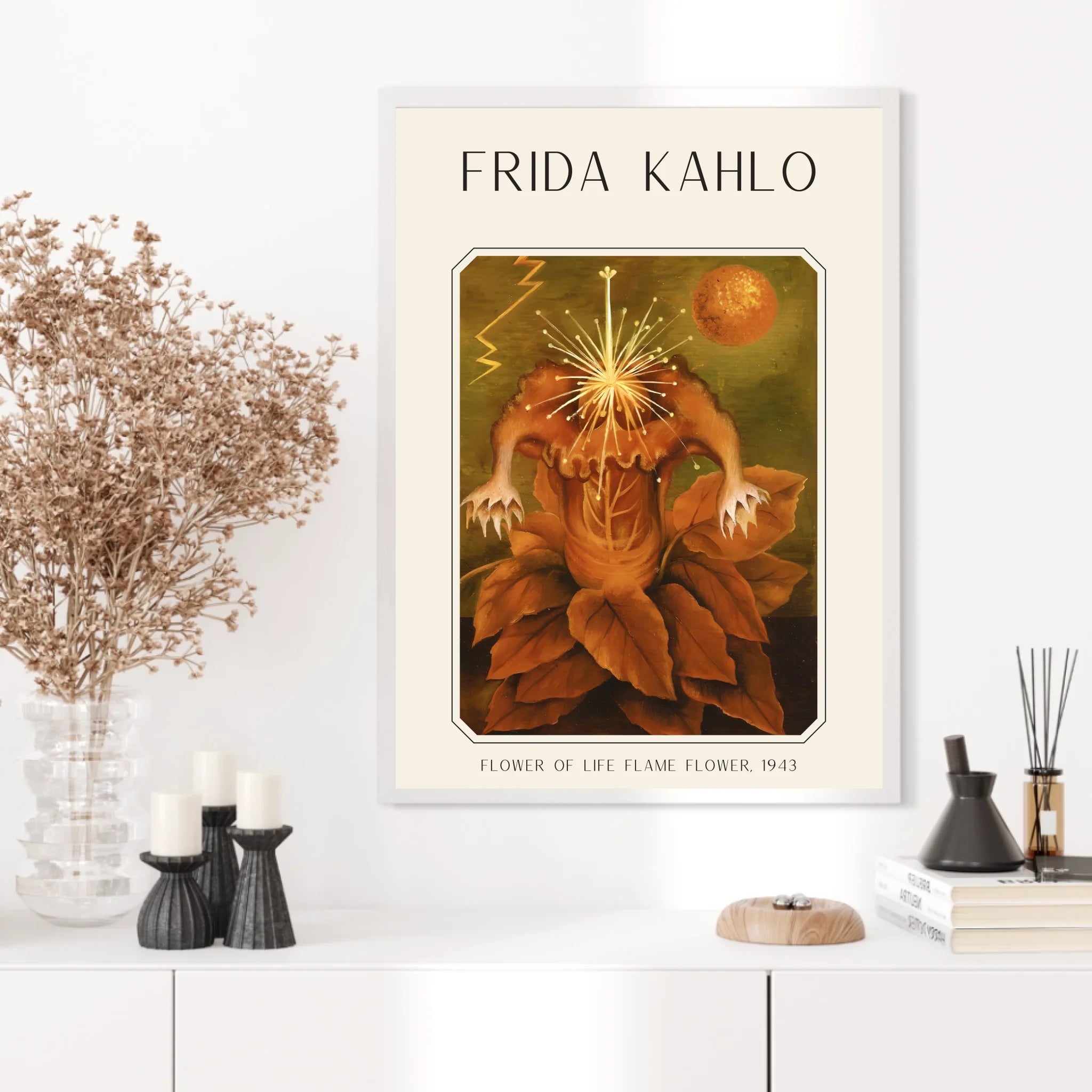 Affiche Frida Kahlo – Flower Of Life Flame Flower 1943