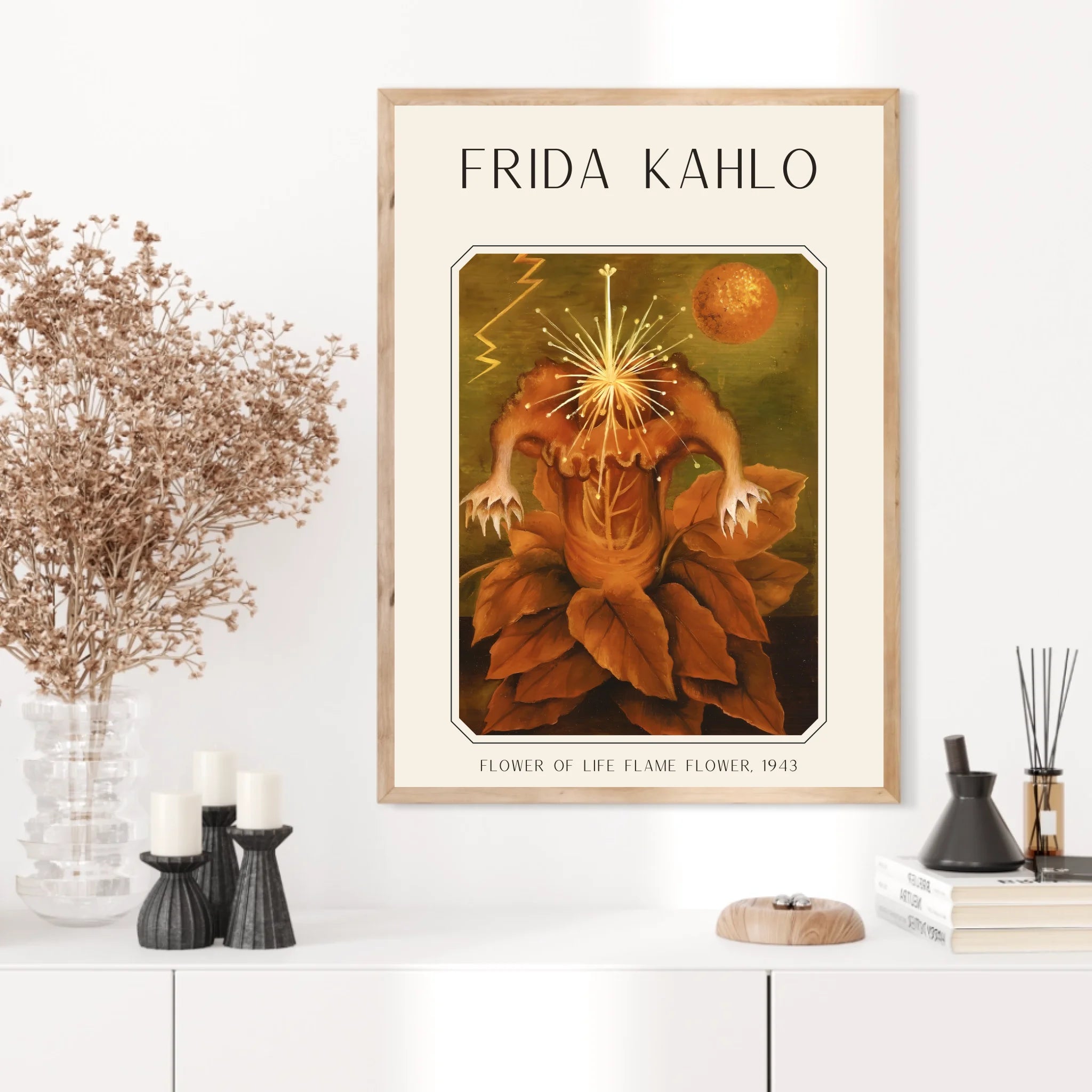 Affiche Frida Kahlo – Flower Of Life Flame Flower 1943