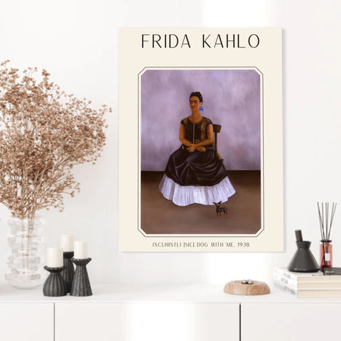 Affiche Frida Kahlo – Itzcuintli Dog With Me 1938