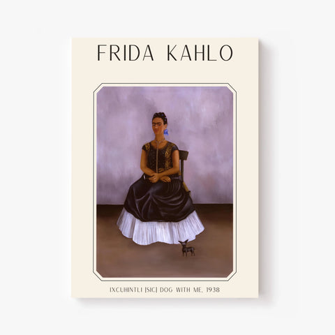 Affiche Frida Kahlo – Itzcuintli Dog With Me 1938