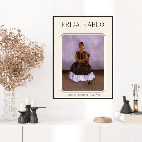 Affiche Frida Kahlo – Itzcuintli Dog With Me 1938