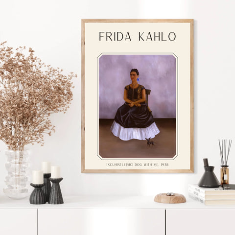 Affiche Frida Kahlo – Itzcuintli Dog With Me 1938