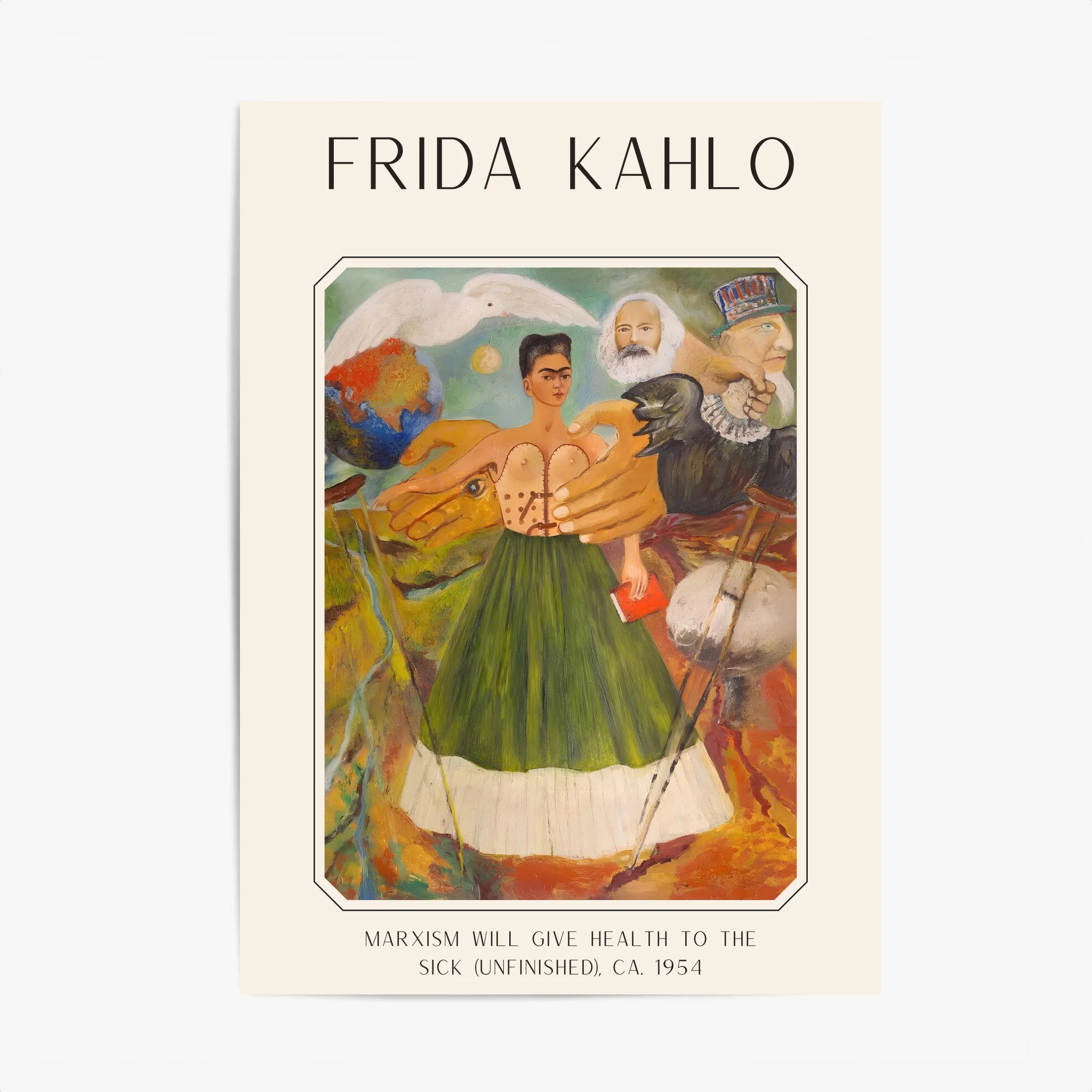 Affiche Frida Kahlo – Marxism Will Give Health To The Sick 1954