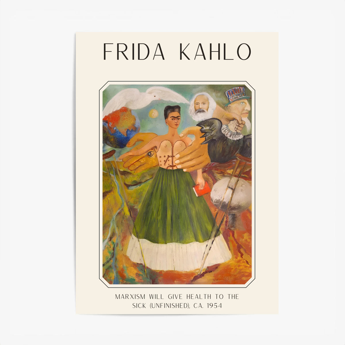 Affiche Frida Kahlo – Marxism Will Give Health To The Sick 1954