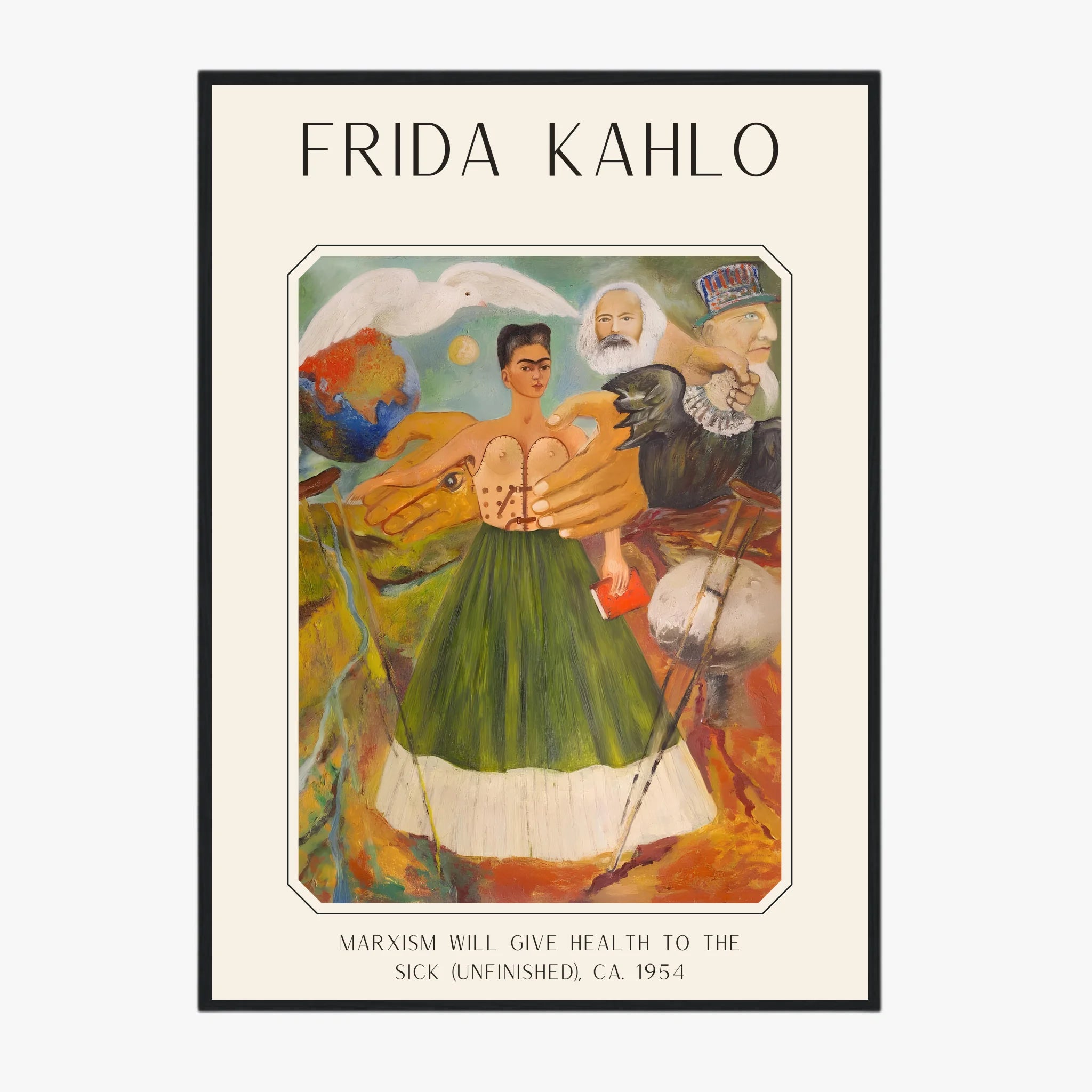 Affiche Frida Kahlo – Marxism Will Give Health To The Sick 1954