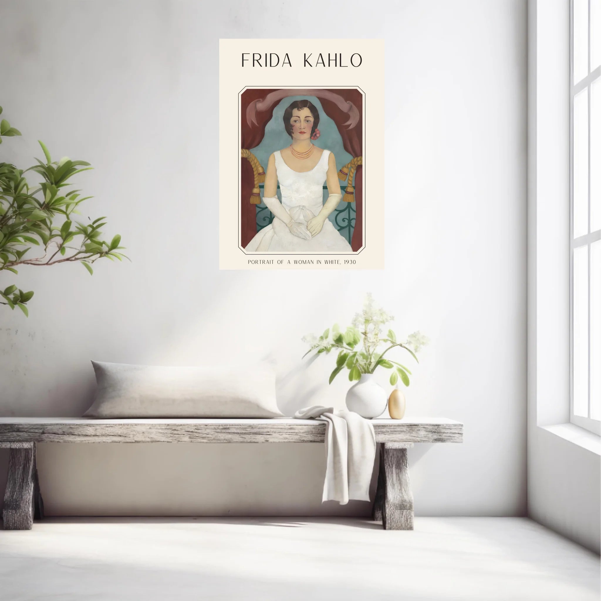 Affiche Frida Kahlo – Portrait Of A Woman In White (1930) | Poster, Toile & Cadre