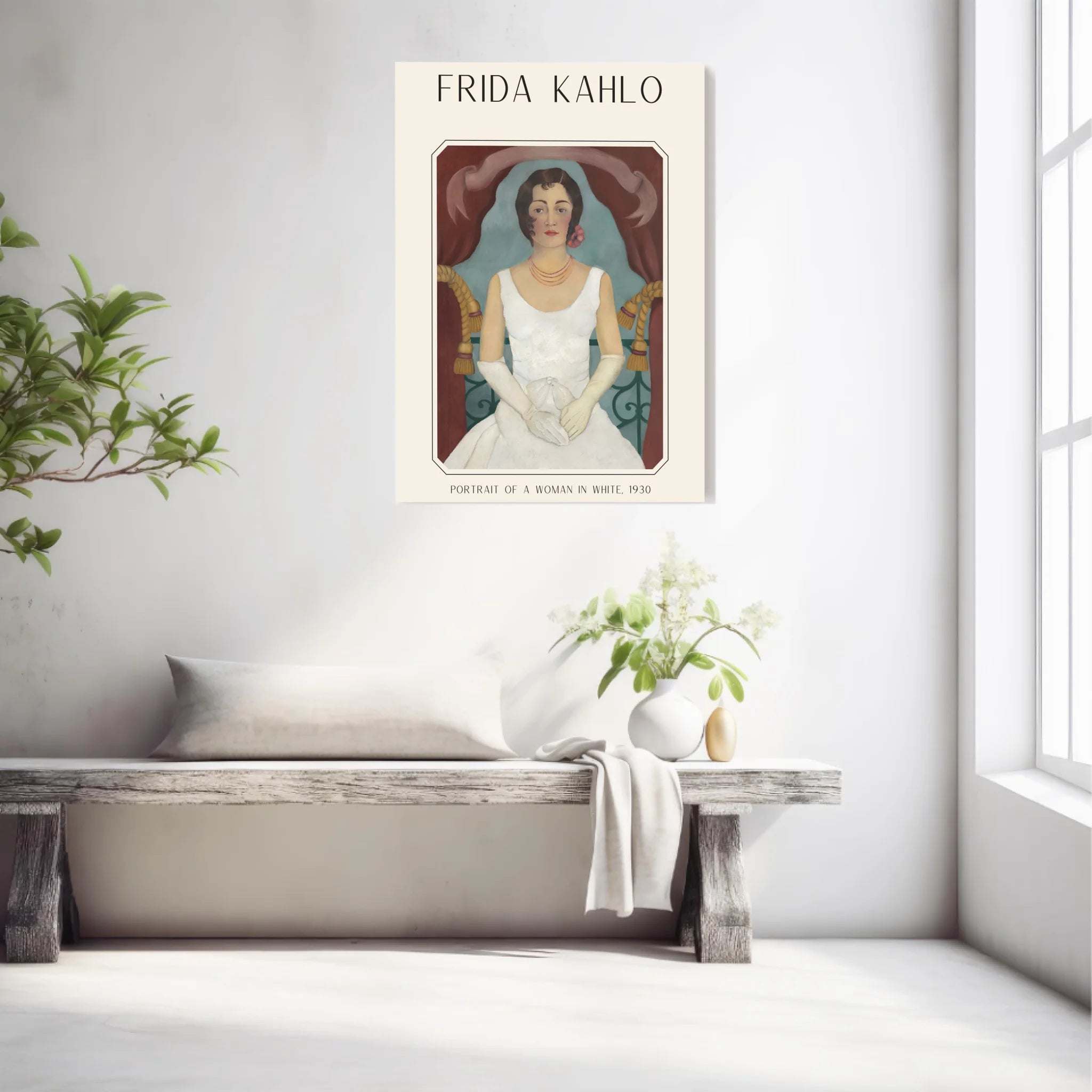 Affiche Frida Kahlo – Portrait Of A Woman In White (1930) | Poster, Toile & Cadre