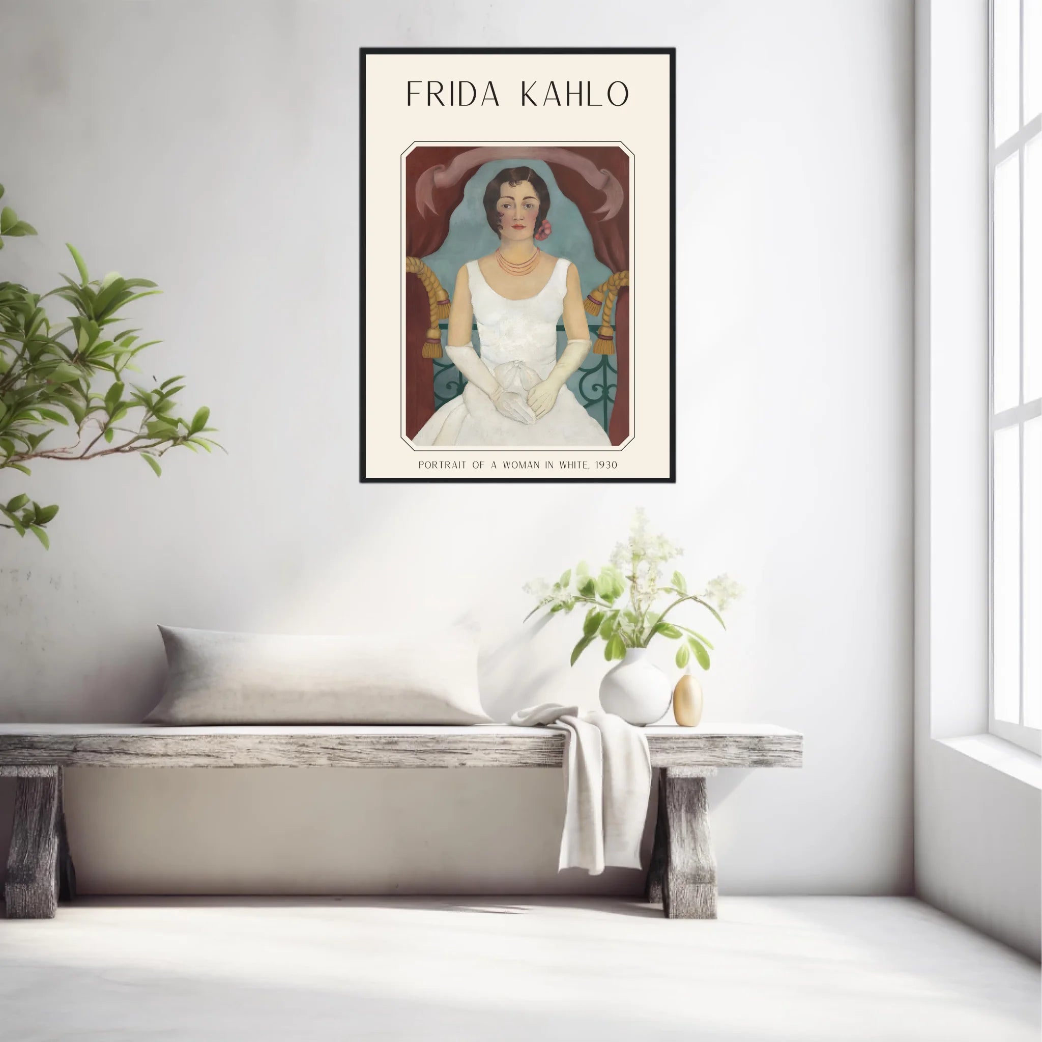 Affiche Frida Kahlo – Portrait Of A Woman In White (1930) | Poster, Toile & Cadre