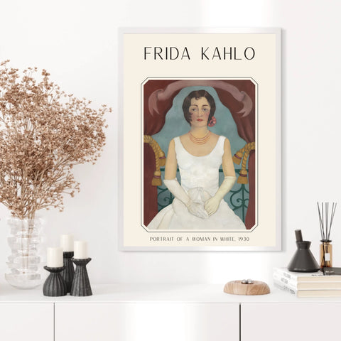 Affiche Frida Kahlo – Portrait Of A Woman In White (1930) | Poster, Toile & Cadre
