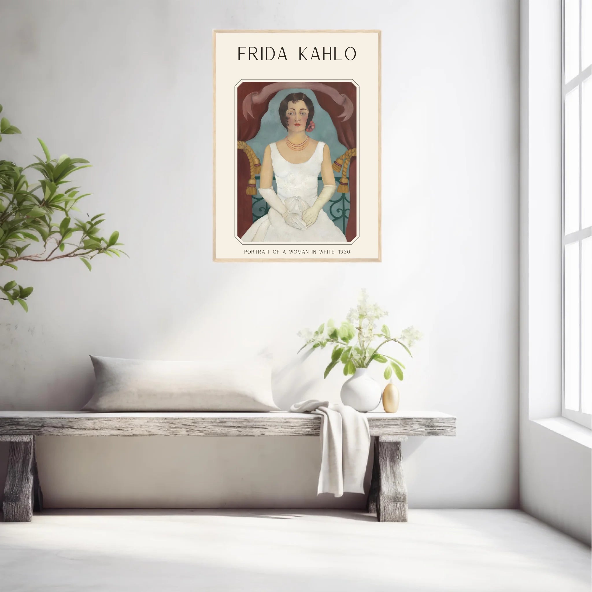 Affiche Frida Kahlo – Portrait Of A Woman In White (1930) | Poster, Toile & Cadre