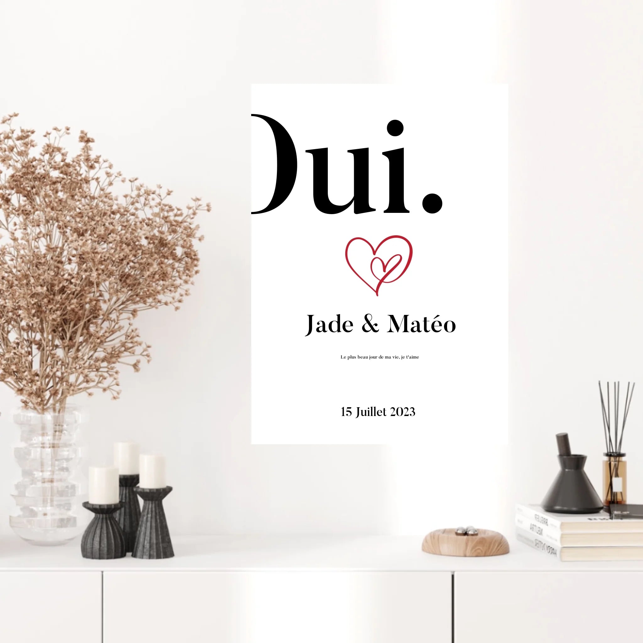Affiche Personnalisée Mariage Oui