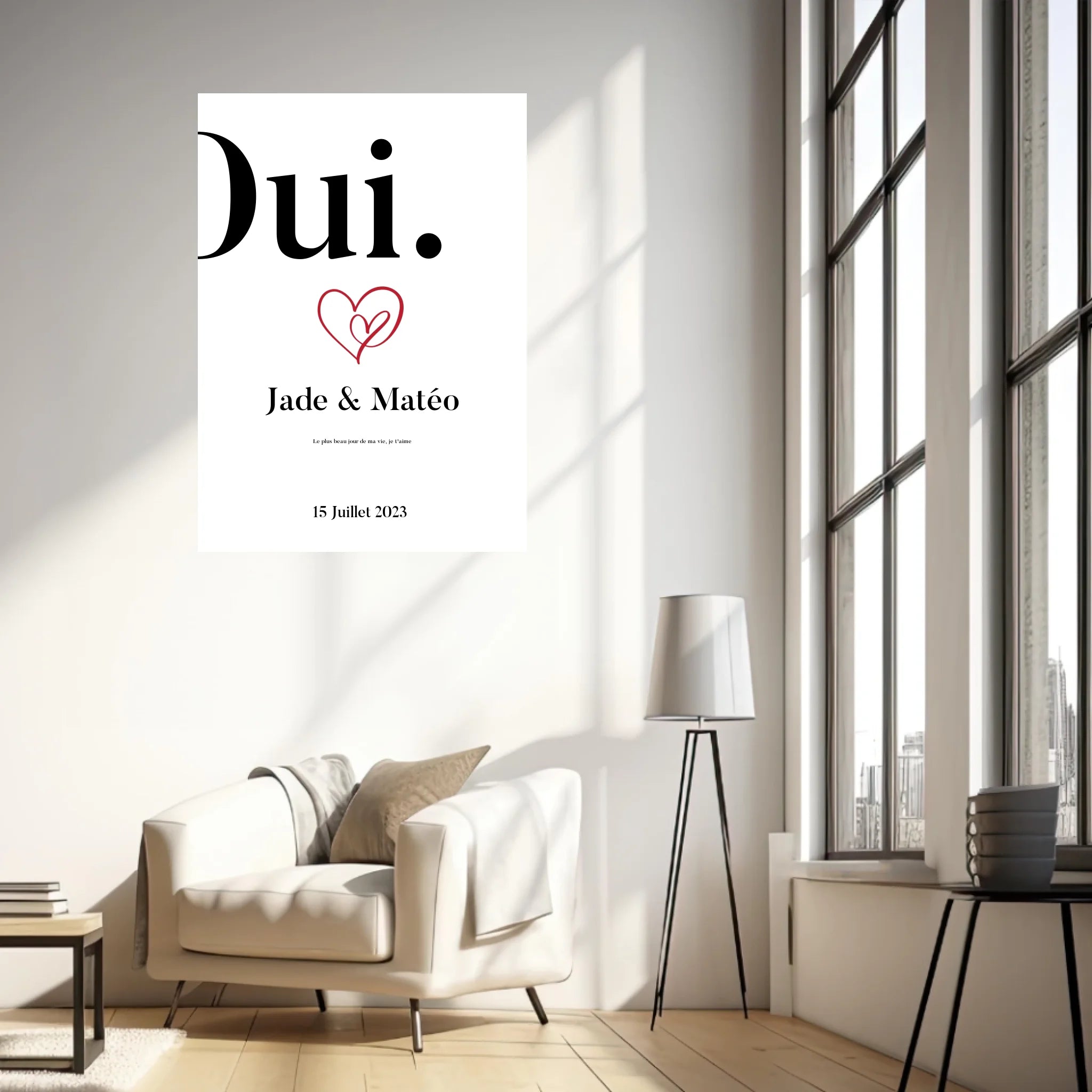 Affiche Personnalisée Mariage Oui