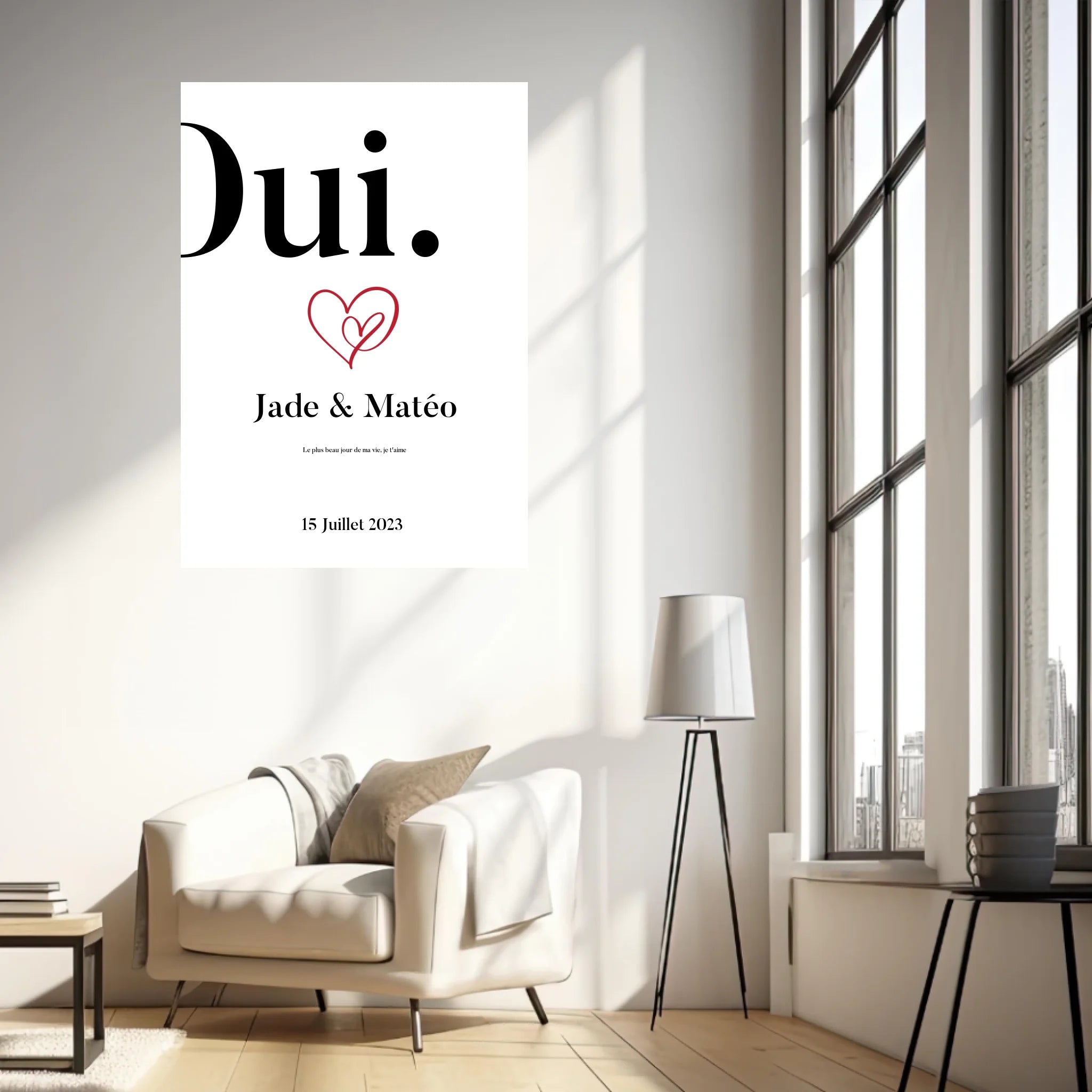 Affiche Personnalisée Mariage Oui