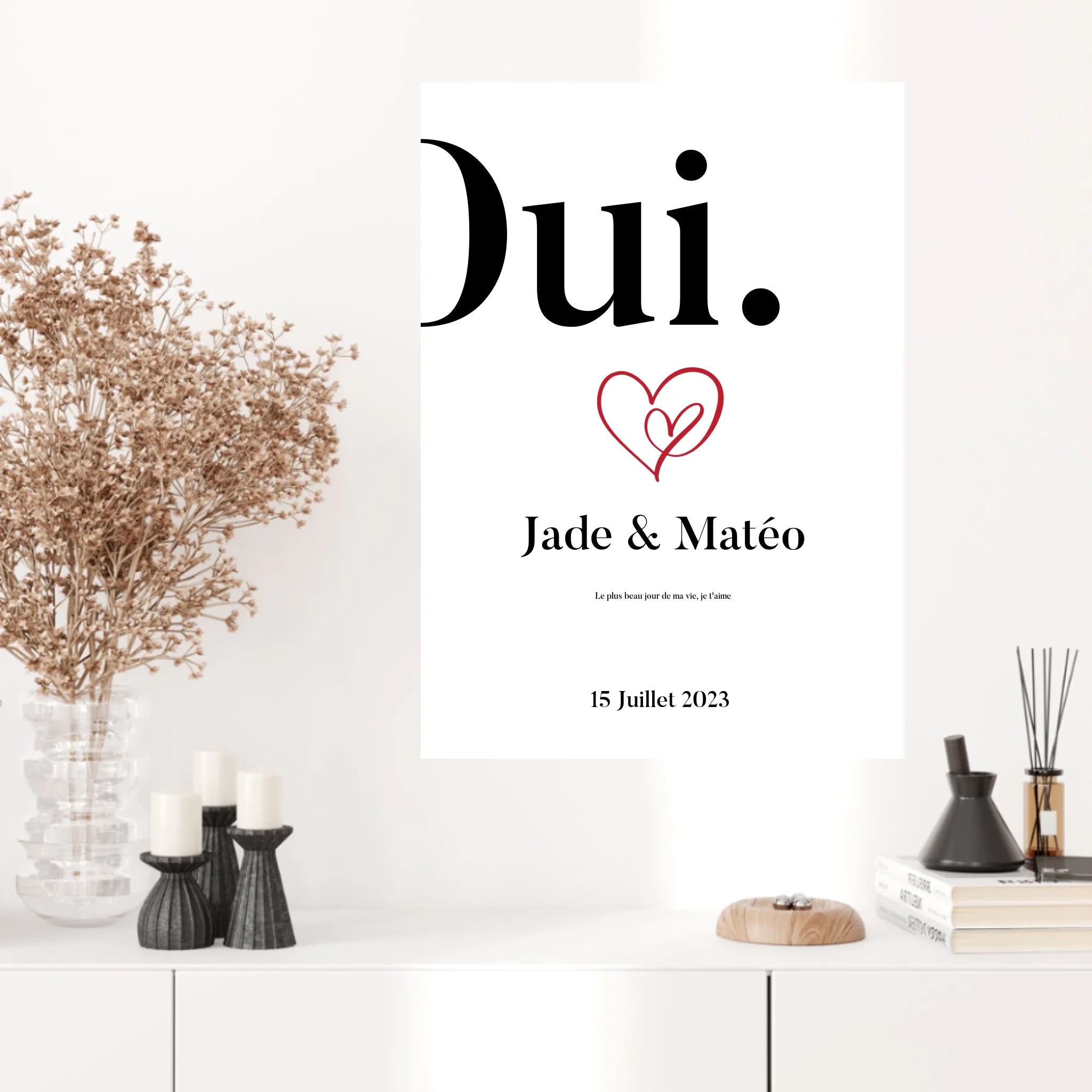 Affiche Personnalisée Mariage Oui