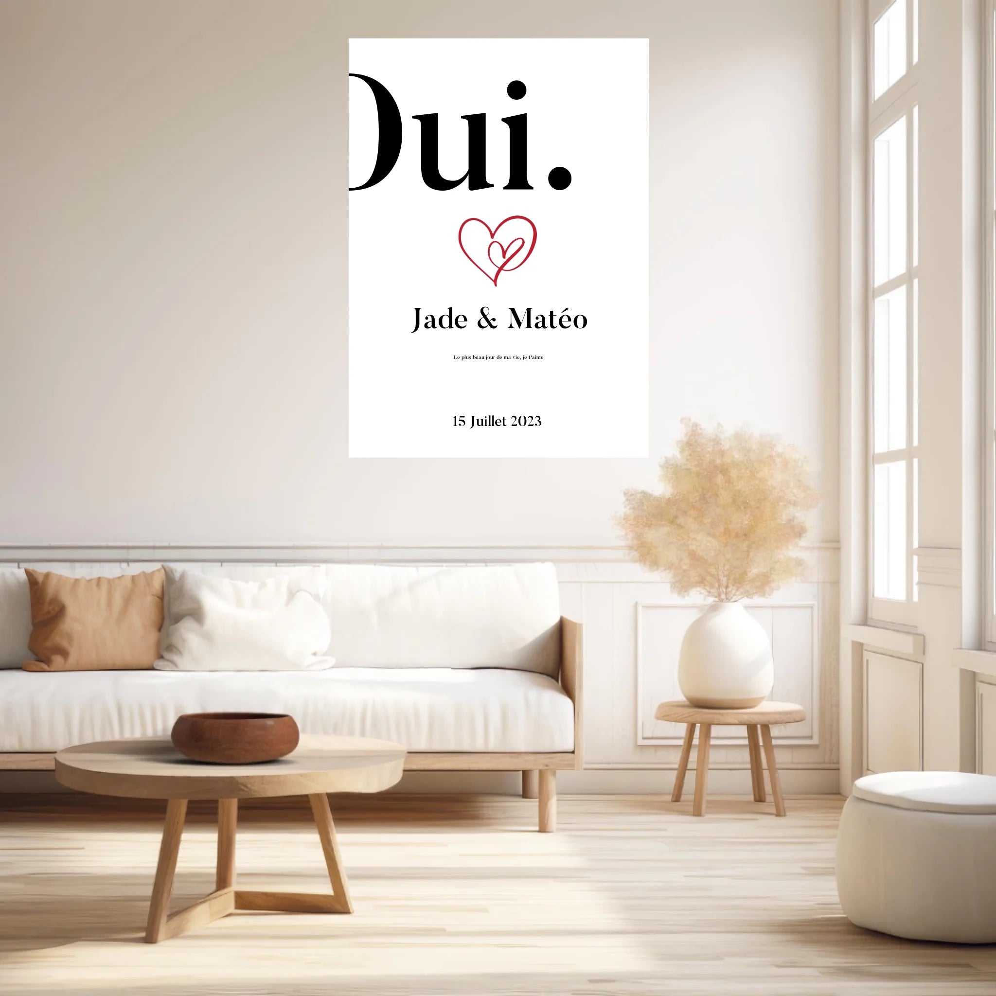 Affiche Personnalisée Mariage Oui