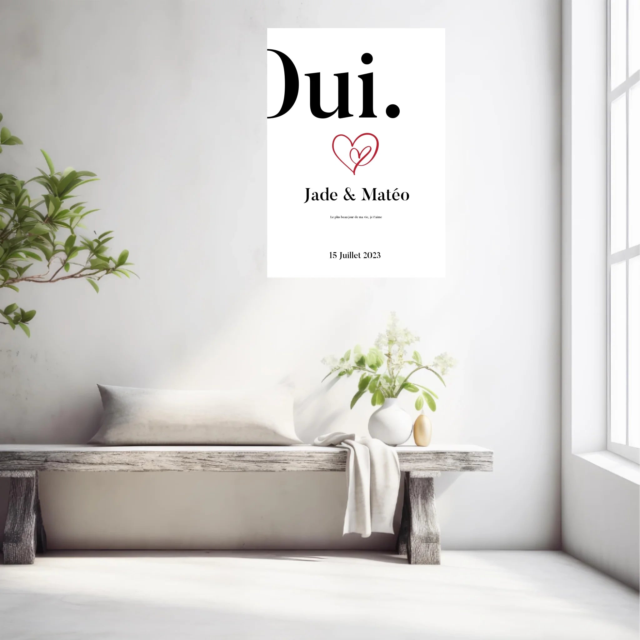 Affiche Personnalisée Mariage Oui