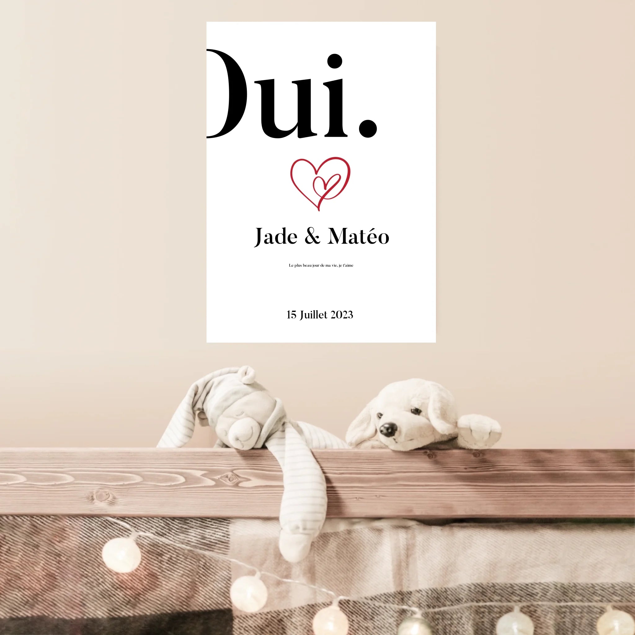 Affiche Personnalisée Mariage Oui
