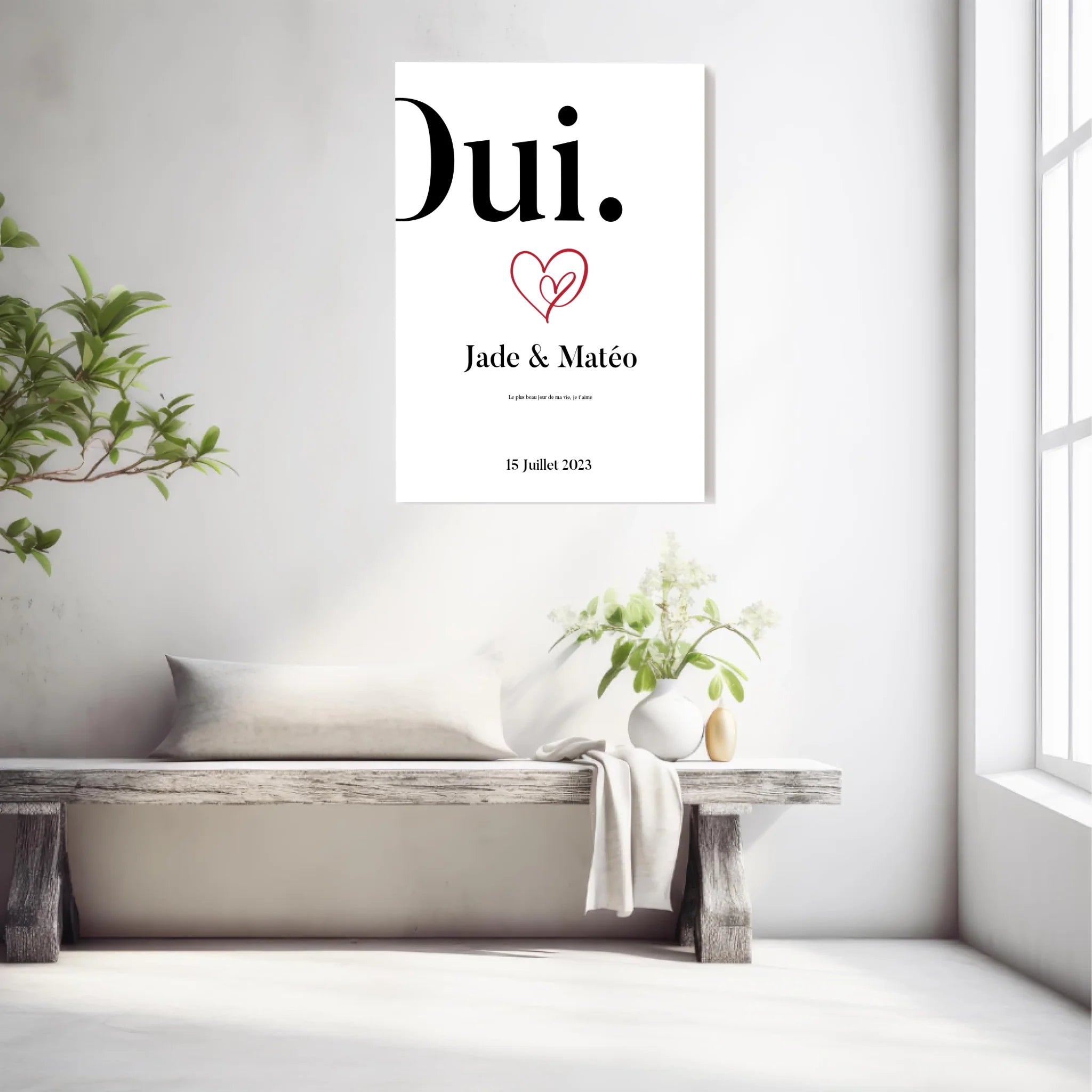 Affiche Personnalisée Mariage Oui