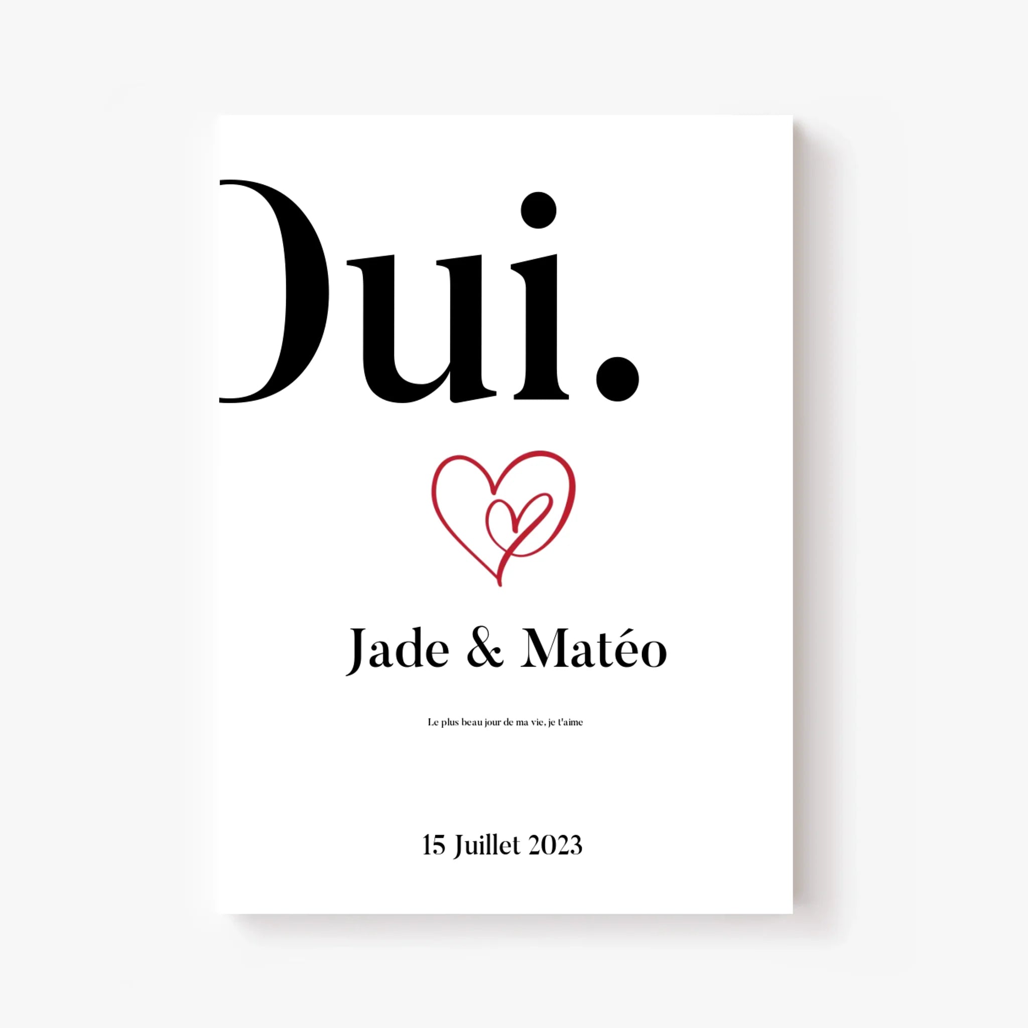 Affiche Personnalisée Mariage Oui