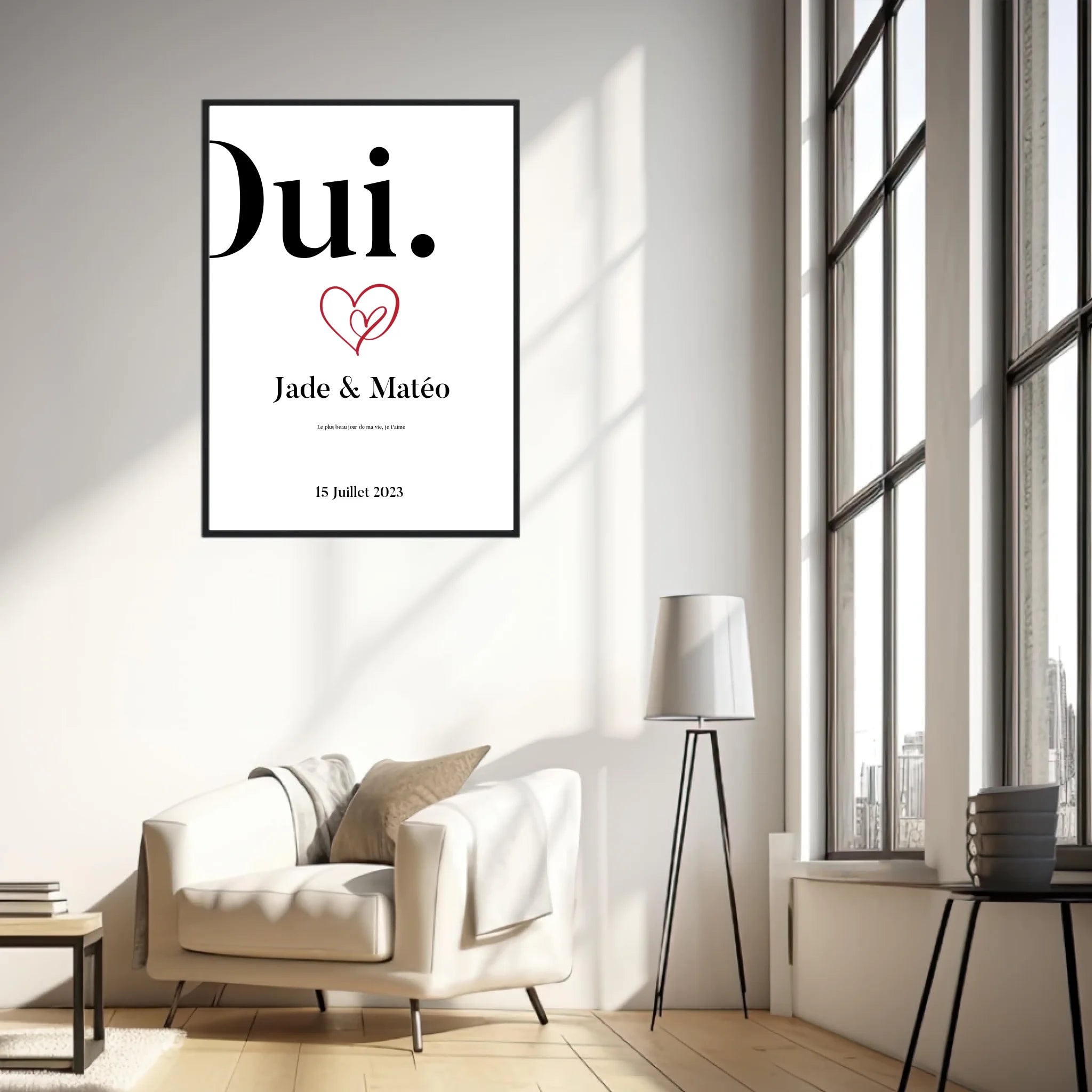 Affiche Personnalisée Mariage Oui