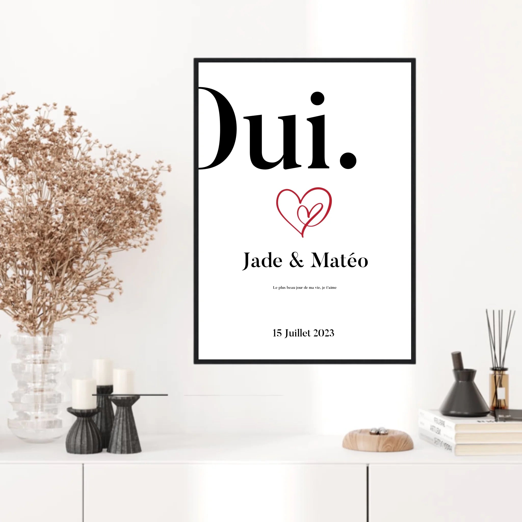 Affiche Personnalisée Mariage Oui