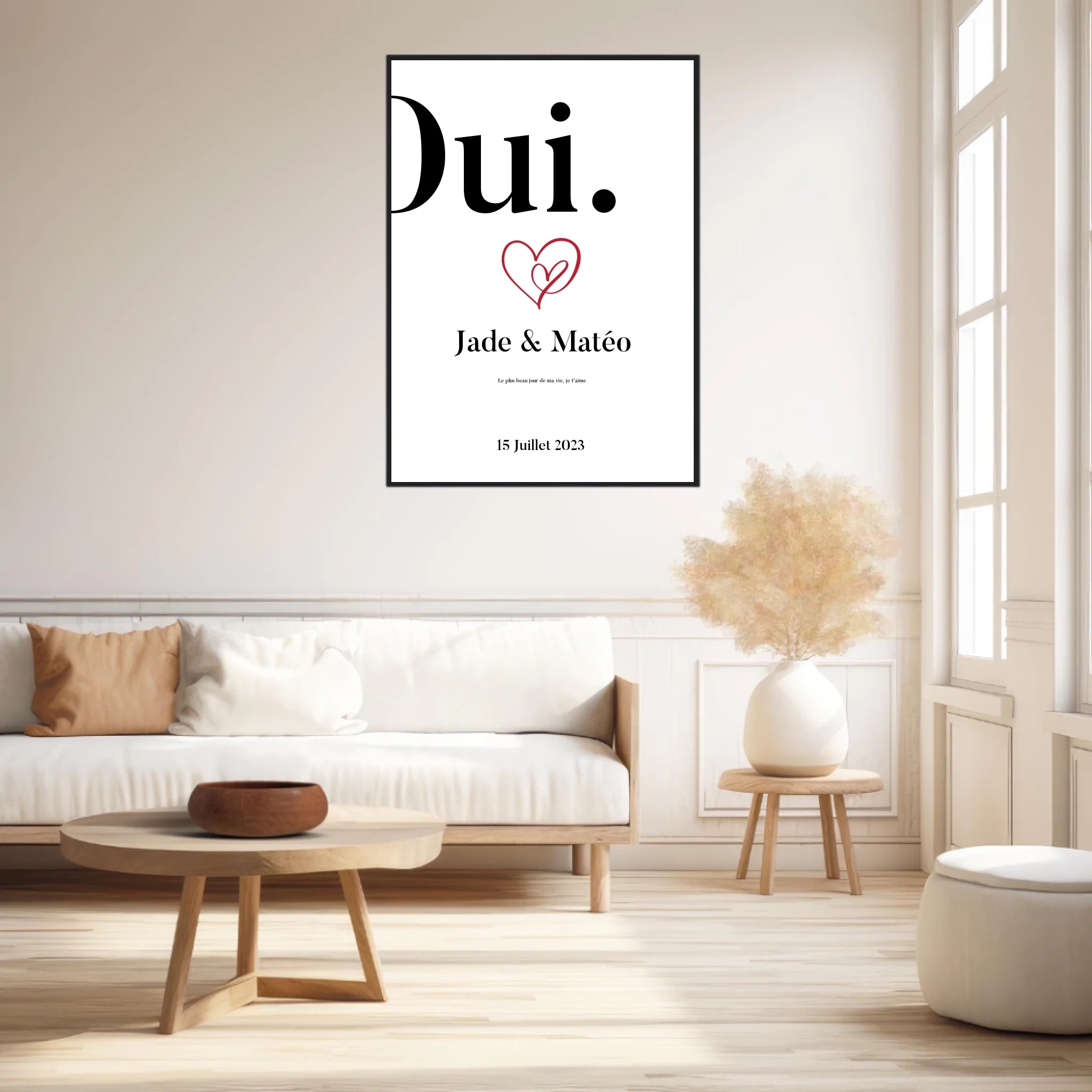 Affiche Personnalisée Mariage Oui