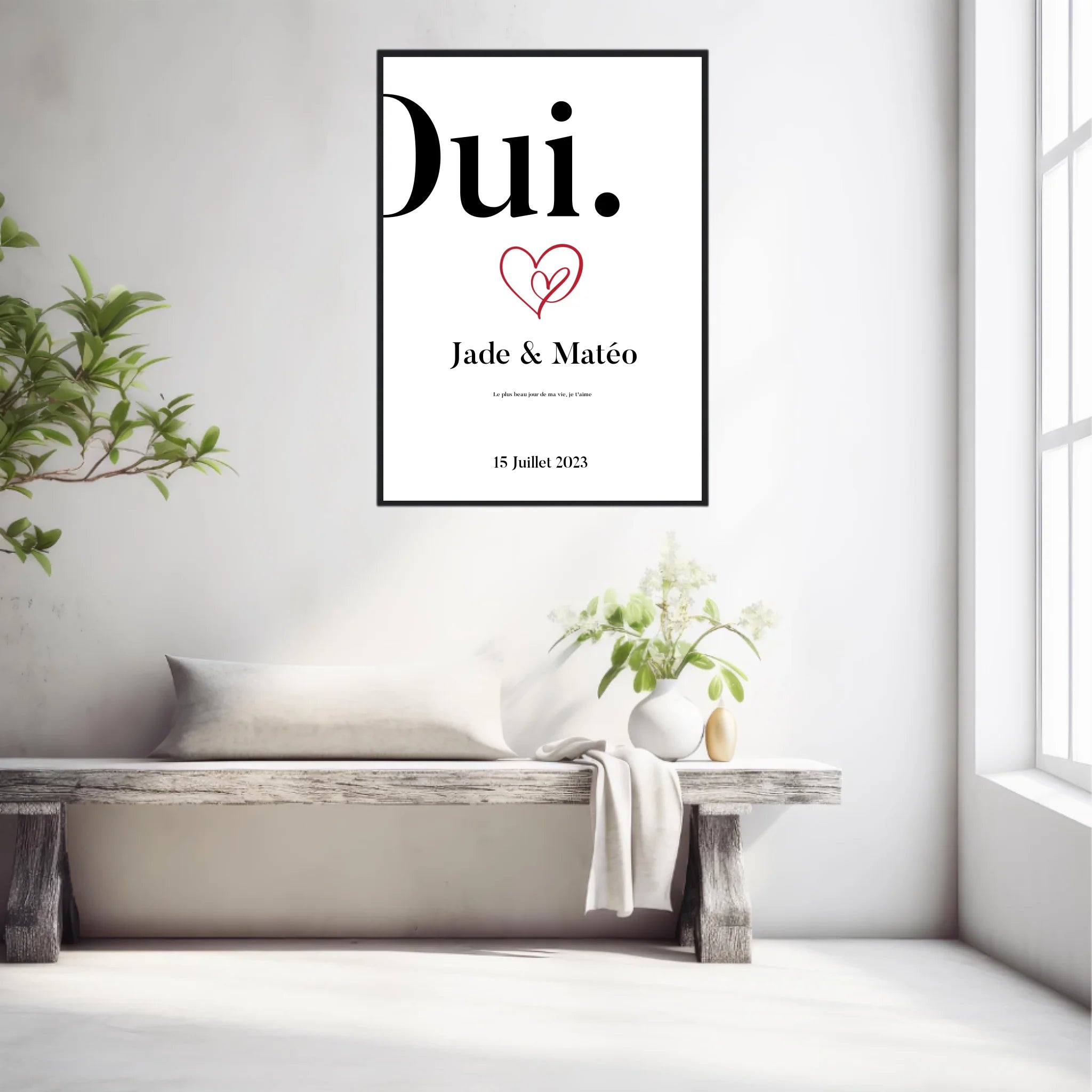 Affiche Personnalisée Mariage Oui