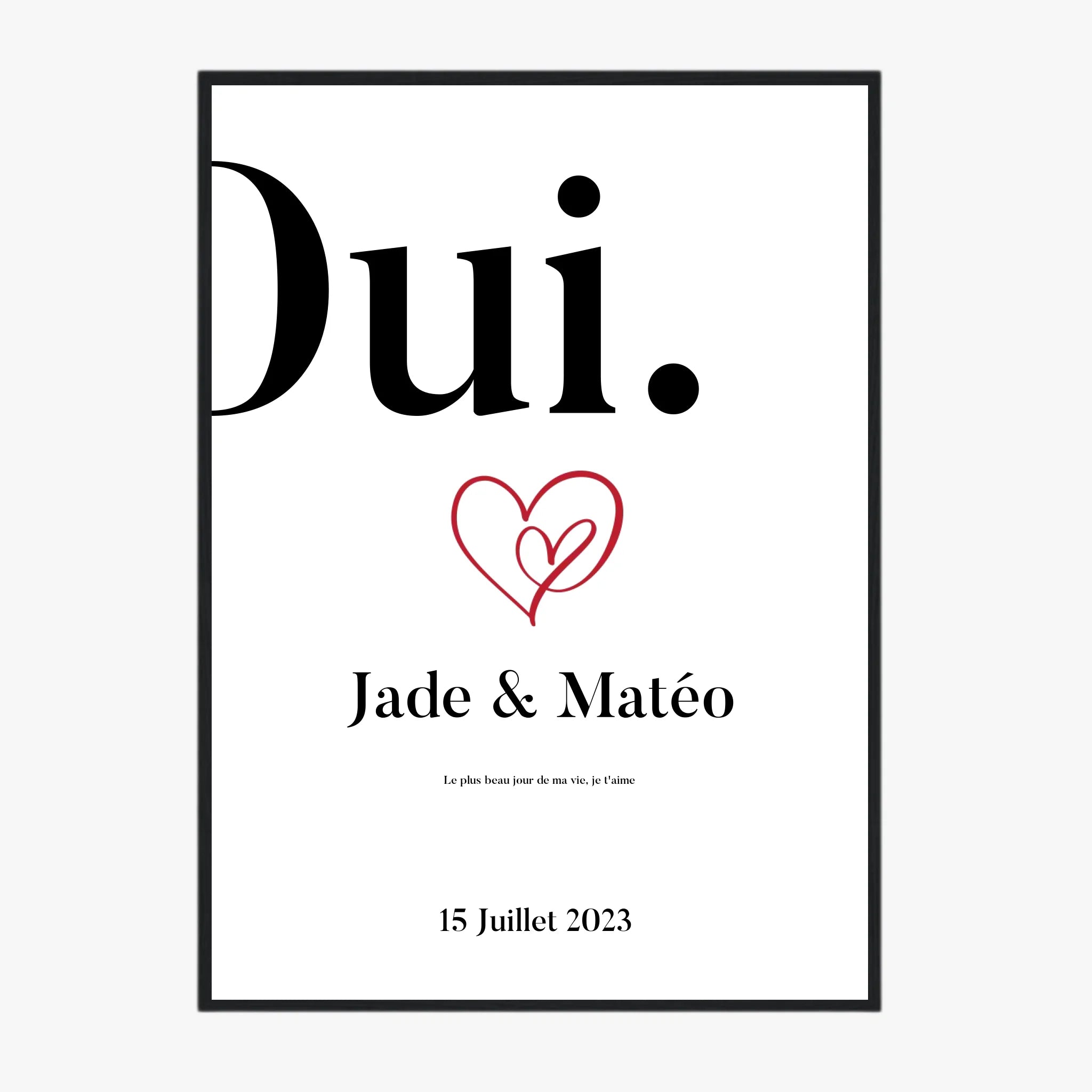 Affiche Personnalisée Mariage Oui