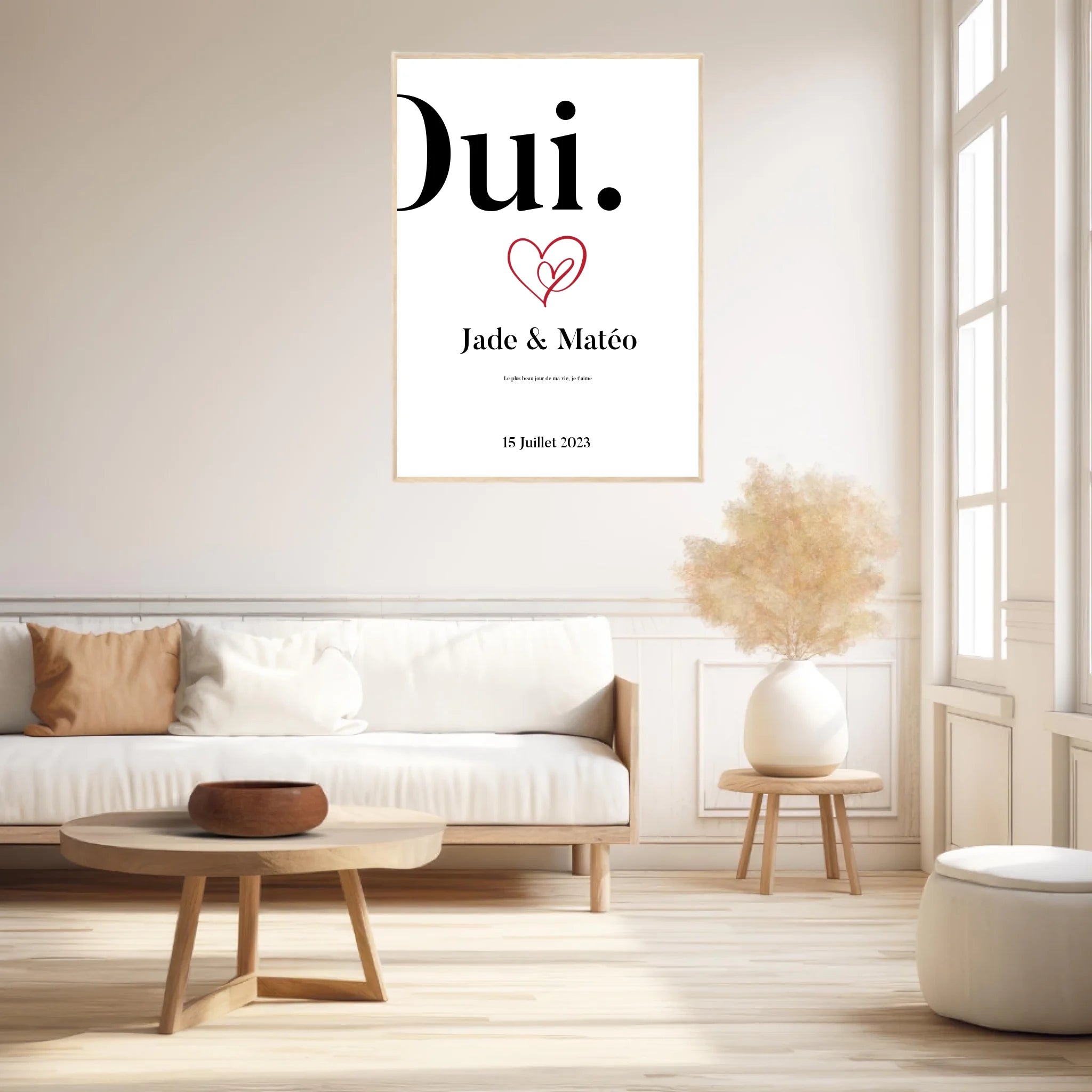 Affiche Personnalisée Mariage Oui
