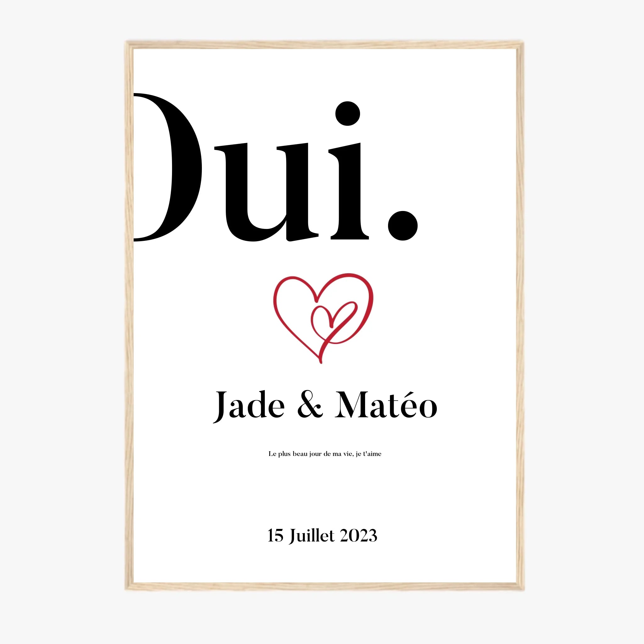 Affiche Personnalisée Mariage Oui