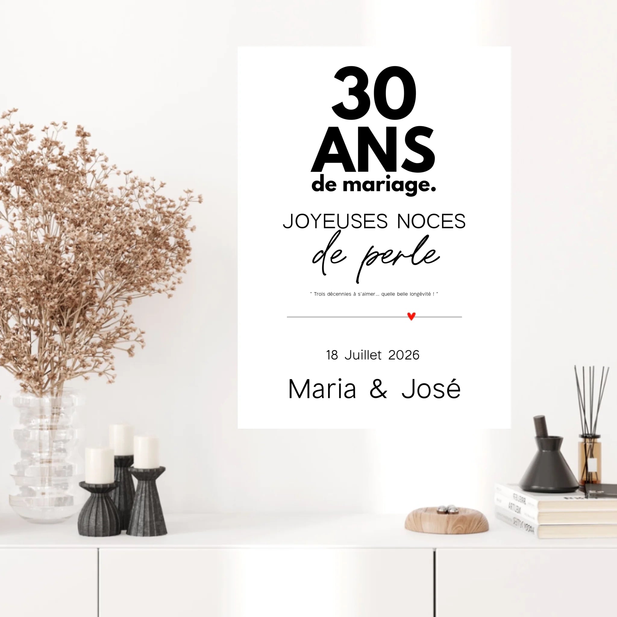Affiche Personnalisée Noces De Perle