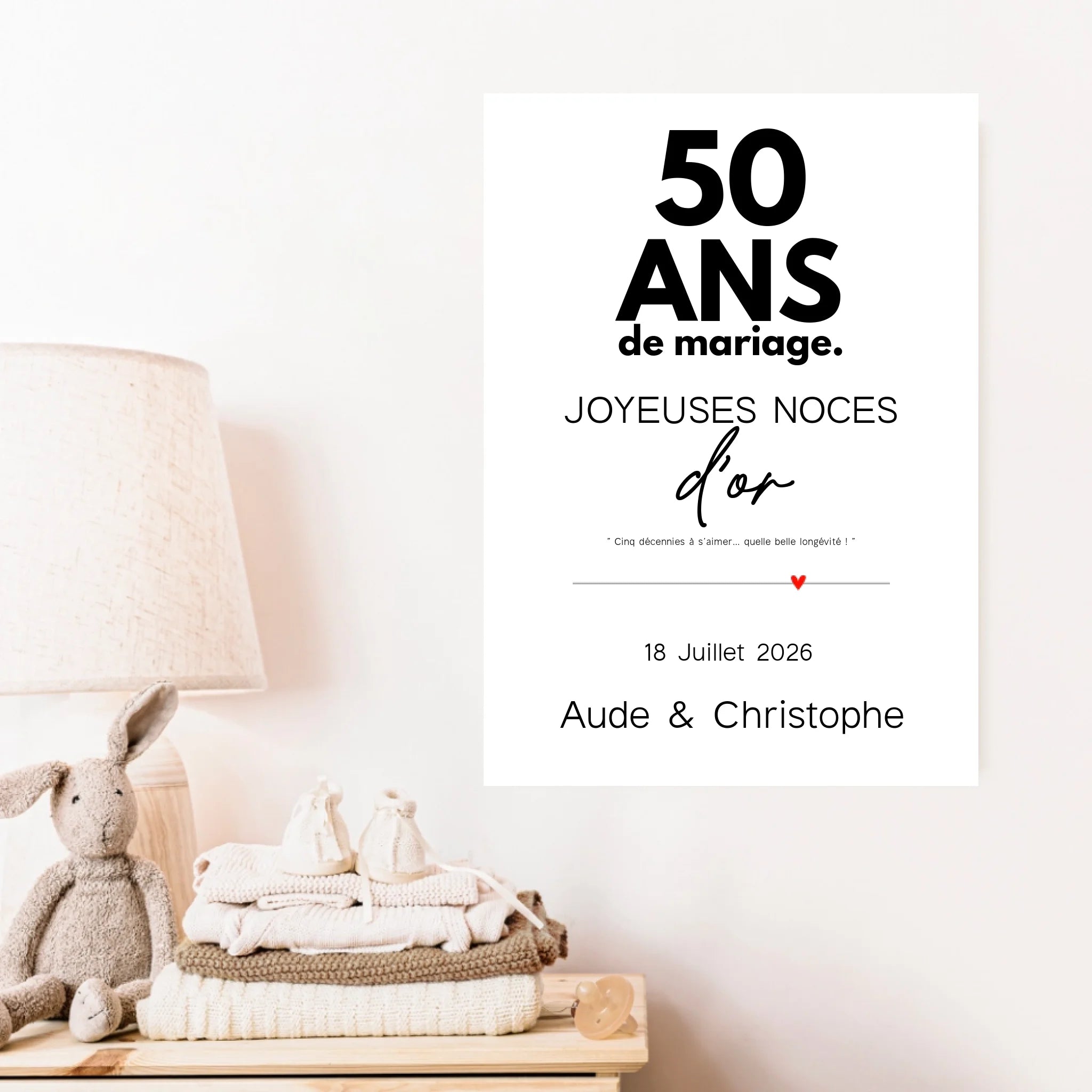 Affiche Personnalisée Noces d'Or