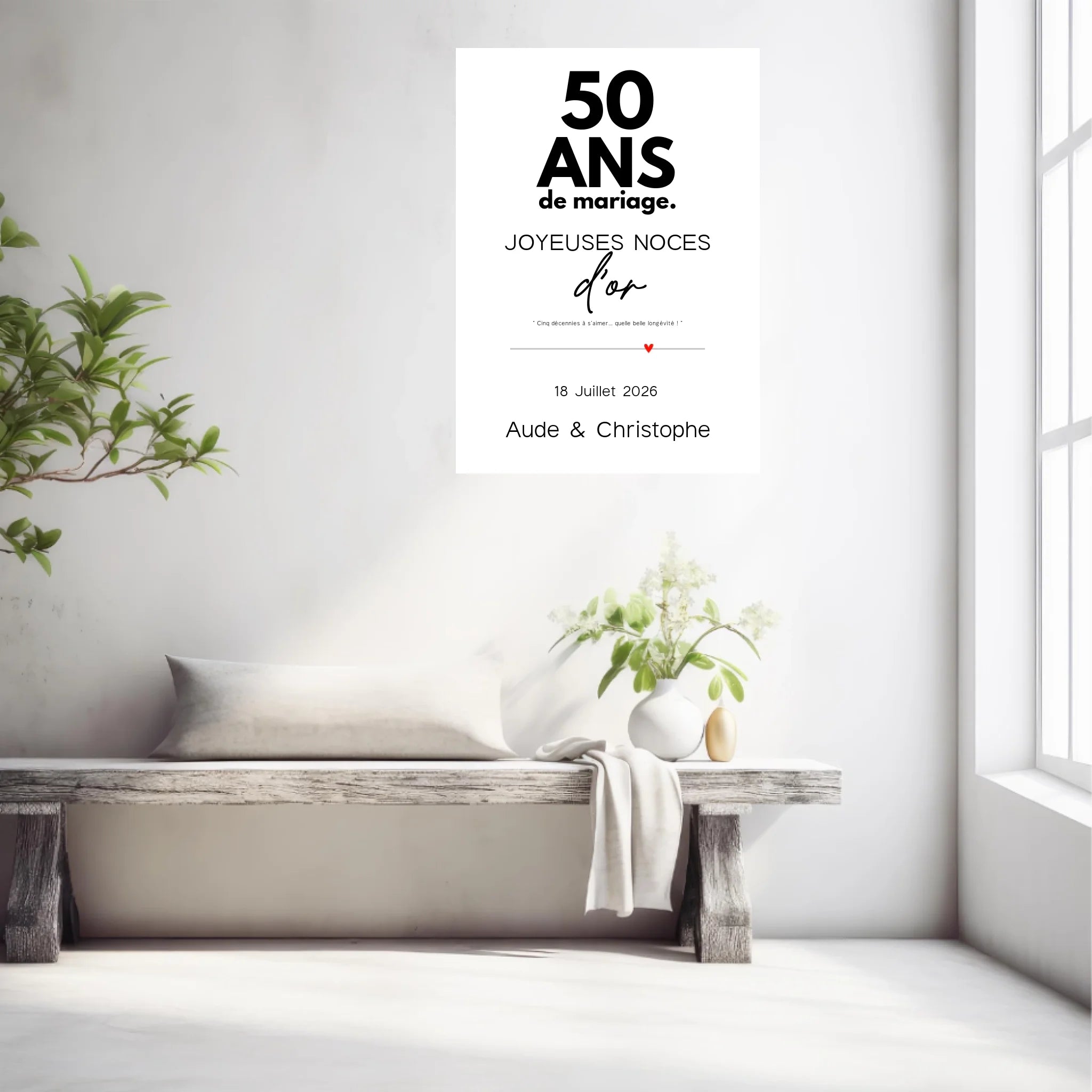 Affiche Personnalisée Noces d'Or