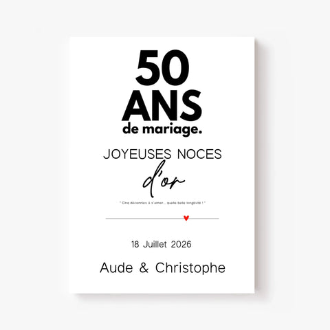 Affiche Personnalisée Noces d'Or