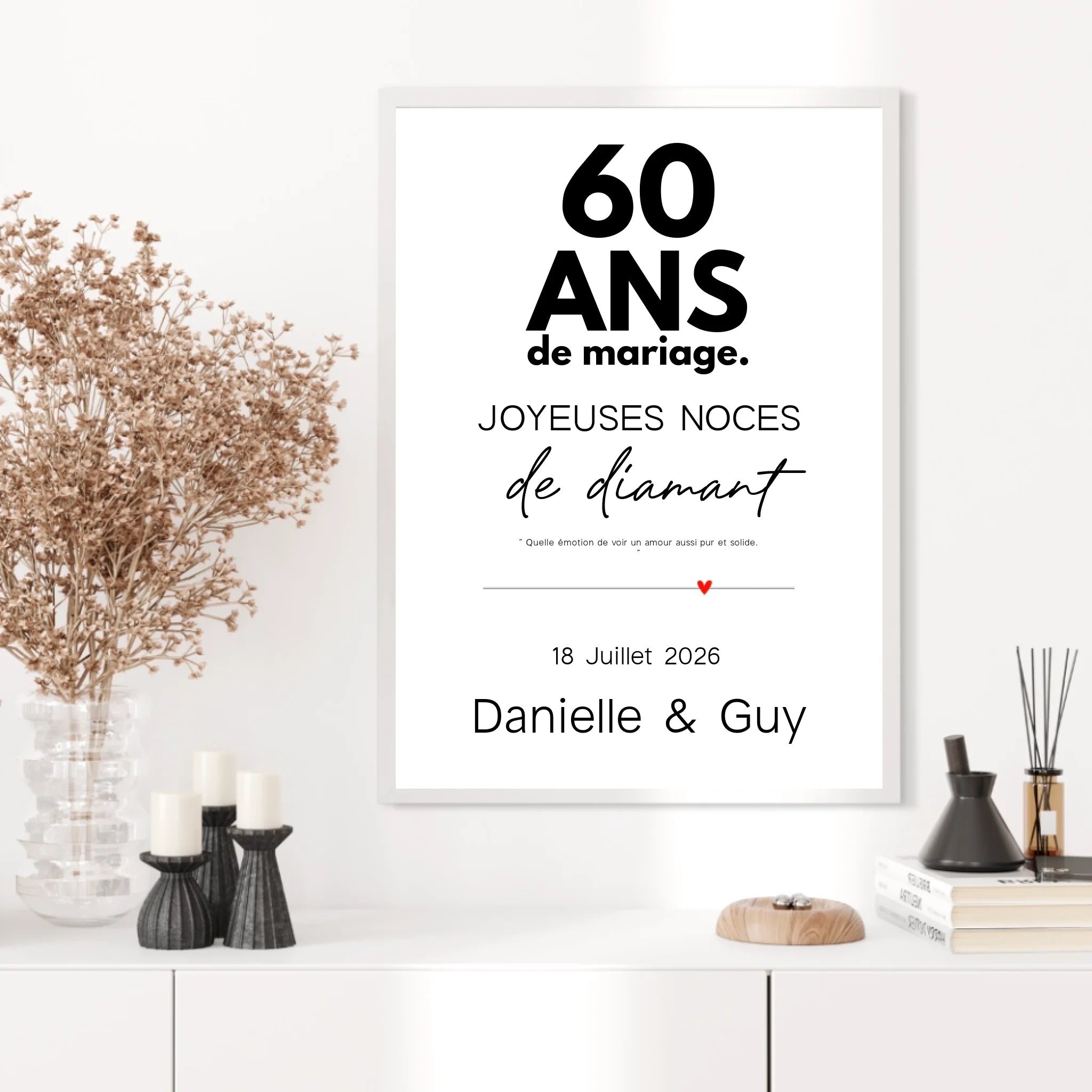 Affiche Personnalisée Noces De Diamant